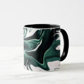 Abstract elegante vloeibare vloeistof marmer strom mok (Voorkant rechts)