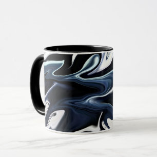 Abstract elegante vloeibare vloeistof marmer strom mok