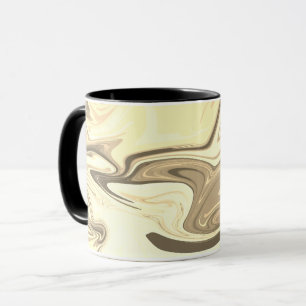 Abstract elegante vloeiende vloeibare marmer strom mok