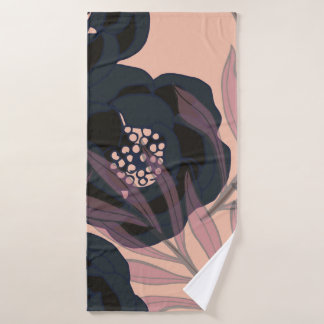 Abstract elegantiepatroon met florale achtergrond. badhanddoek