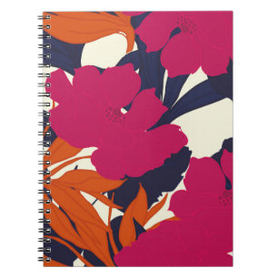 Abstract elegantiepatroon met florale achtergrond. notitieboek