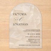 Abstract Elegeante Eenvoudige Trouw Acryl Uitnodigingen (Voorkant)