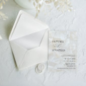 Abstract Elegeante Eenvoudige Trouw Acryl Uitnodigingen