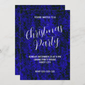 Abstract elektrisch blauw kerstfeest vakantie kaart (Voorkant / Achterkant)