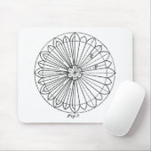 Abstract element van het ontwerp van de bloemarchi muismat (Met muis)