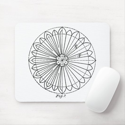 Abstract element van het ontwerp van de bloemarchi muismat (Met muis)