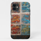 Abstract Elemental Art Mobile Hoesje (Achterkant)