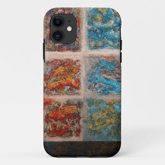 Abstract Elemental Art Mobile Hoesje (Achterkant)