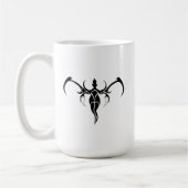 Abstract Elephant black and white tribal design Koffiemok (Links)