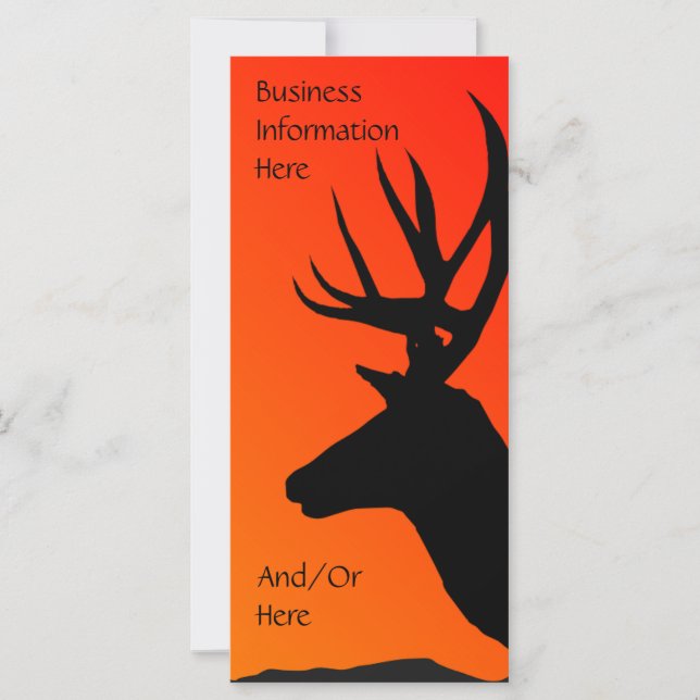 Abstract Elk hoofd Bladwijzer Rack Kaart (Voorkant)