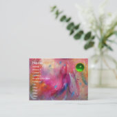 ABSTRACT EMERALD, lichtrood roze blauw groen Visitekaartje (Staand voorkant)
