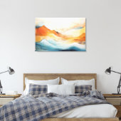 Abstract emotioneel landschap canvas afdruk (Insitu (Slaapkamer))