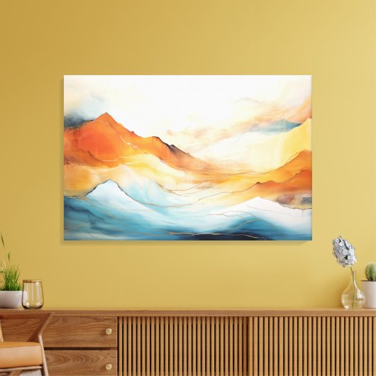 Abstract emotioneel landschap canvas afdruk (Insitu (Woonkamer))