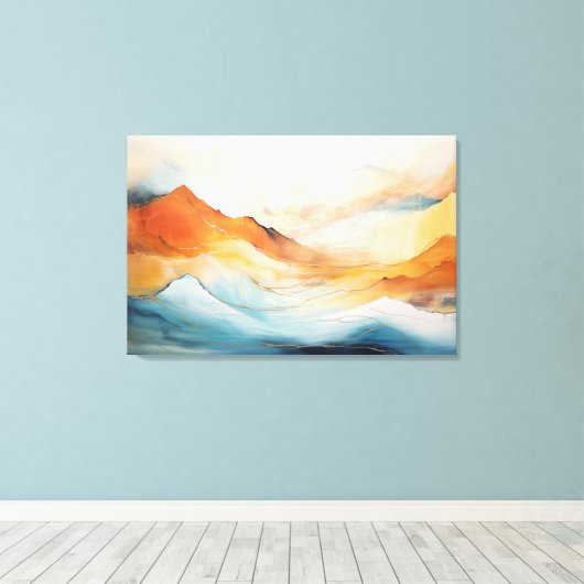 Abstract emotioneel landschap canvas afdruk (Insitu (Houten vloer))