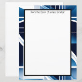 Abstract en blauw briefpapier (Voorkant / Achterkant)
