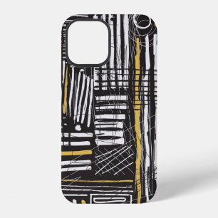 Abstract en creatief naadloos patroonontwerp met iPhone 12 hoesje