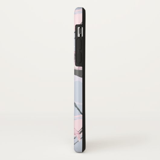 Abstract en Flamingo patroon Case-Mate iPhone Case (Achterkant/links)