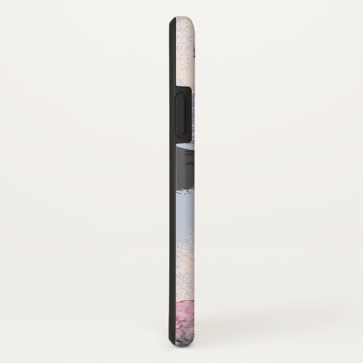 Abstract en Flamingo patroon Case-Mate iPhone Case (Achterkant/rechts)