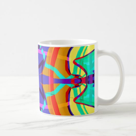 Abstract en in de Mok van de Kleur (Rechts)