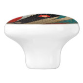 Abstract en kleurrijk keramische knop (Zijkant)