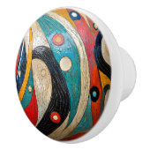 Abstract en kleurrijk keramische knop (Rechts)