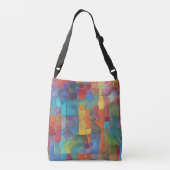 Abstract en kleurrijk mozaïek crossbody tas (Achterkant)