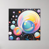 Abstract en modern bubbeldesign canvas afdruk (Voorkant)
