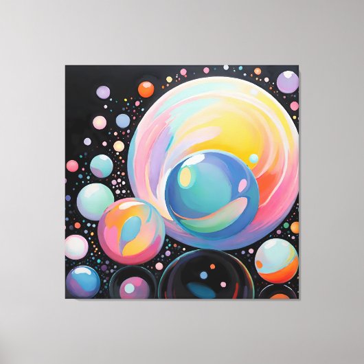 Abstract en modern bubbeldesign canvas afdruk (Voorkant)