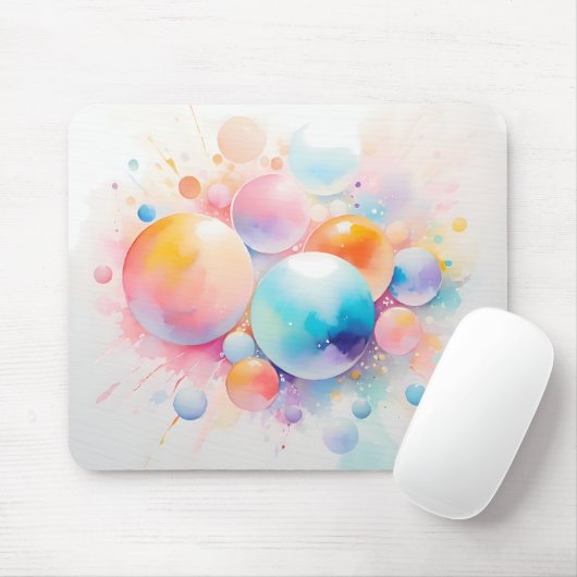 Abstract en modern bubbeldesign muismat (Met muis)