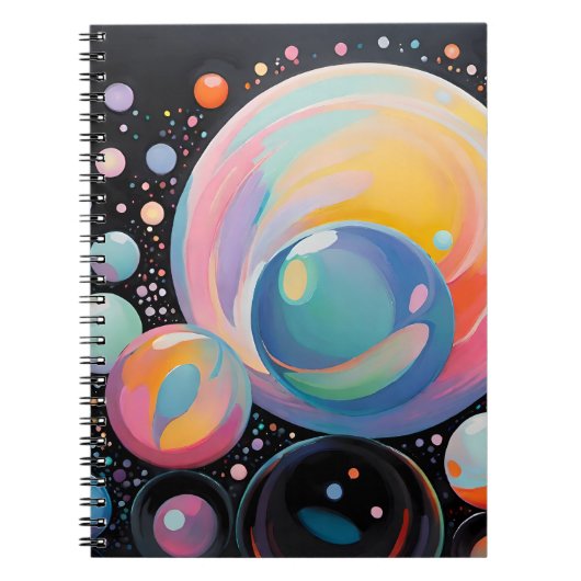 Abstract en modern bubbeldesign notitieboek (Voorkant)