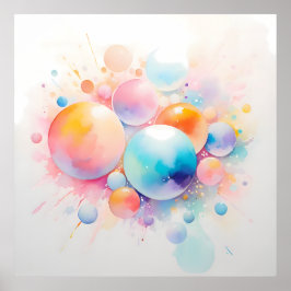Abstract en modern bubbeldesign poster