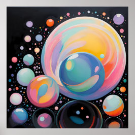 Abstract en modern bubbeldesign poster