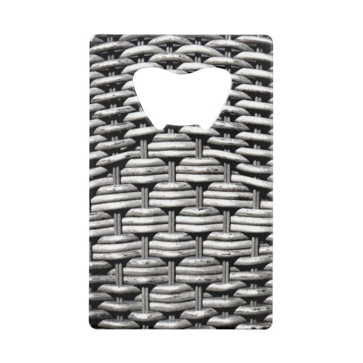 Abstract en stijlvol grijs patroon creditkaart flessenopener (Voorkant)