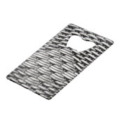 Abstract en stijlvol grijs patroon creditkaart flessenopener (Voorkant Gekanteld)