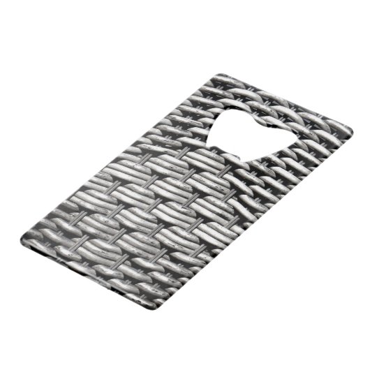 Abstract en stijlvol grijs patroon creditkaart flessenopener (Voorkant Gekanteld)