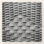 Abstract en stijlvol grijs patroon glazen onderzetter (Voorkant)