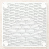 Abstract en stijlvol grijs patroon glazen onderzetter (Achterkant)