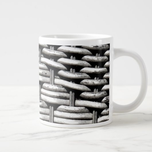 Abstract en stijlvol grijs patroon grote koffiekop (Rechts)