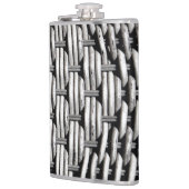 Abstract en stijlvol grijs patroon heupfles (Links)