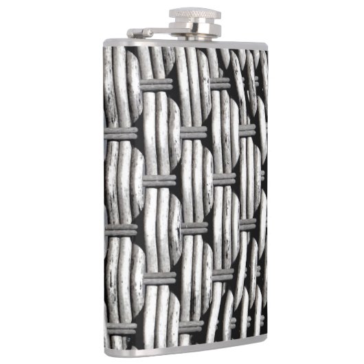 Abstract en stijlvol grijs patroon heupfles (Rechts)