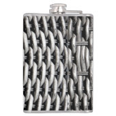 Abstract en stijlvol grijs patroon heupfles (Achterkant)