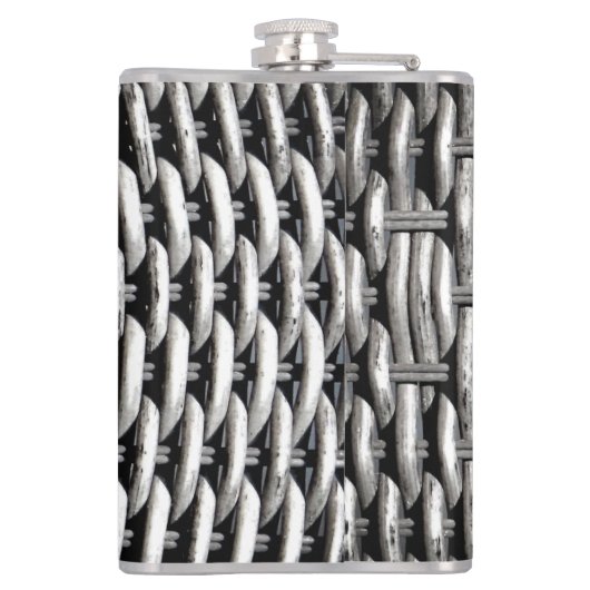 Abstract en stijlvol grijs patroon heupfles (Achterkant)