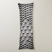 Abstract en stijlvol grijs patroon lichaamskussen (Achterkant (Verticaal))