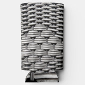 Abstract en stijlvol grijs patroon seltzer blikjeskoeler (Achterkant)