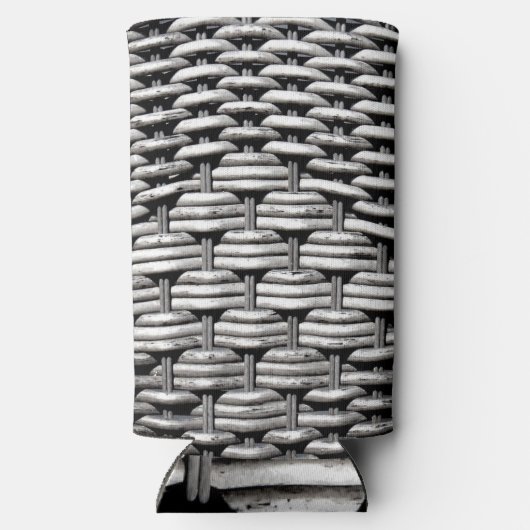 Abstract en stijlvol grijs patroon seltzer blikjeskoeler (Achterkant)