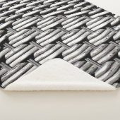 Abstract en stijlvol grijs patroon sherpa deken (3/4)