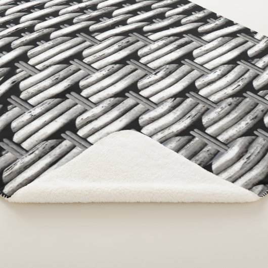 Abstract en stijlvol grijs patroon sherpa deken (3/4)