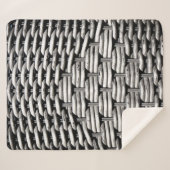 Abstract en stijlvol grijs patroon sherpa deken (Voorkant (horizontaal))