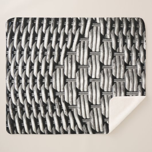 Abstract en stijlvol grijs patroon sherpa deken (Voorkant (horizontaal))