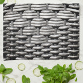 Abstract en stijlvol grijs patroon theedoek (Gevouwen)